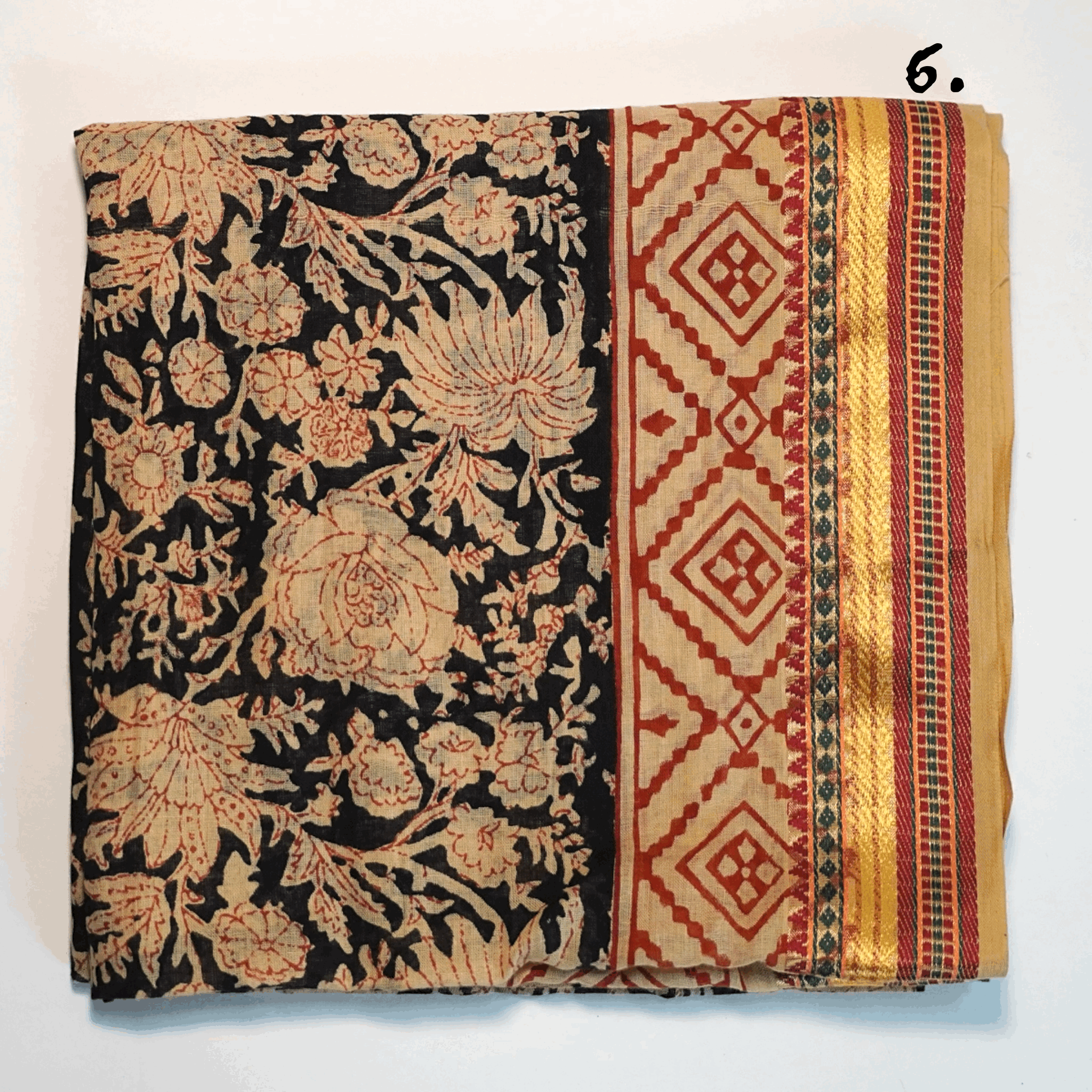 Hand Block Print Scarves Indian Cotton Sarong