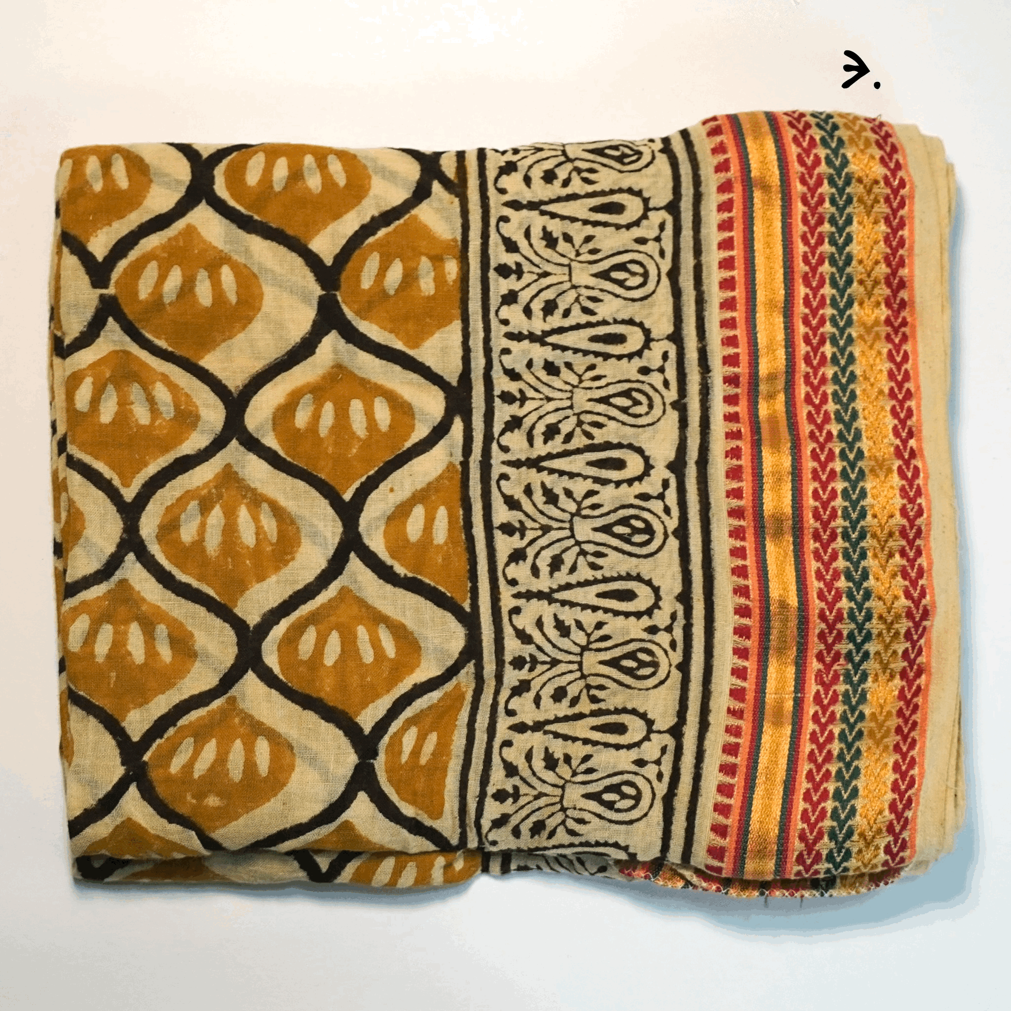 Hand Block Print Scarves Indian Cotton Sarong