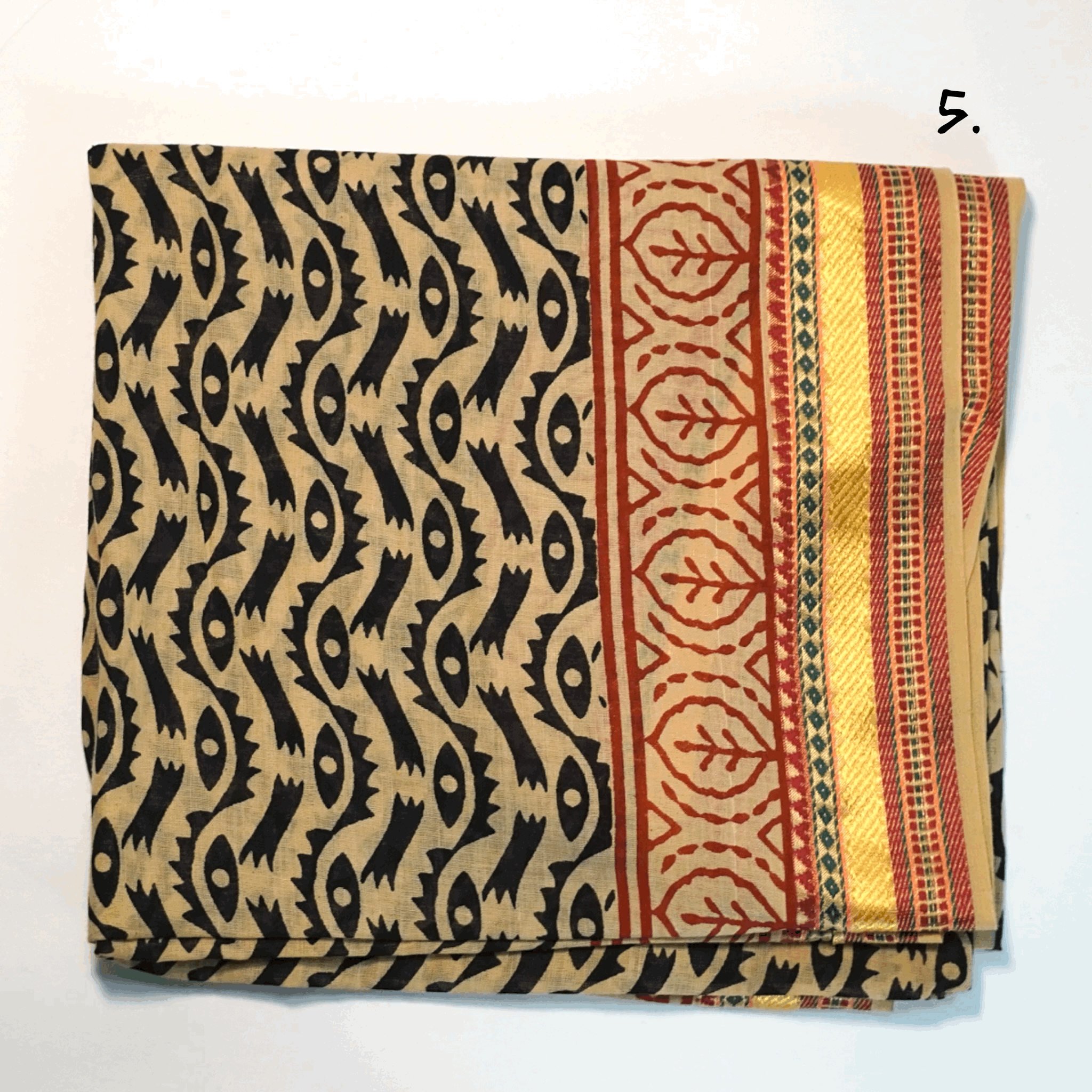 Hand Block Print Scarves Indian Cotton Sarong