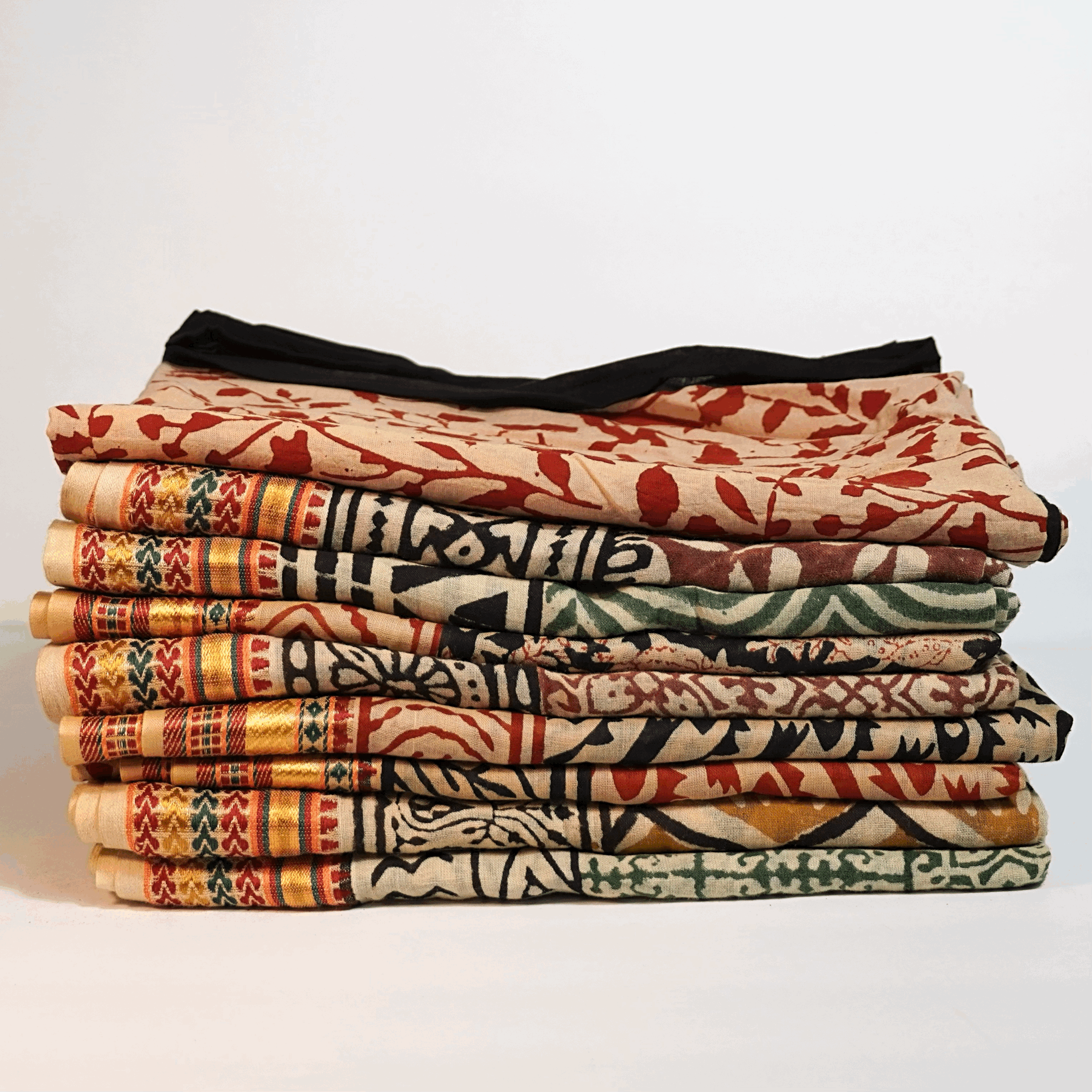 Hand Block Print Scarves Indian Cotton Sarong-SQ6590107